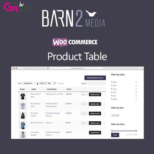 WooCommerce Product Table