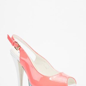 Colour Block Sling Back Heels