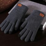 Cotton Suede Warm Gloves details - AFRO-WHITE