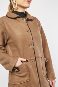 Fleece Casual Zip Jacket Gallery Image - AFRO-WHITE