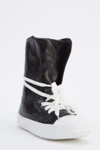 High Top Metallic Sneakers details - AFRO-WHITE