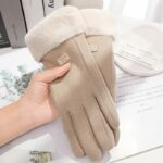 Leather Driving Gloves details - AFRO-WHITE