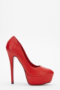 Platform Tapered High Heels details - AFRO-WHITE