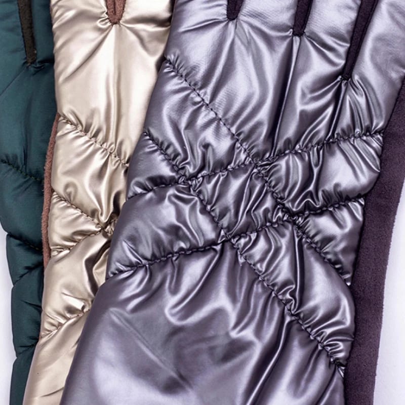 Premium Leather Winter Gloves details - AFRO-WHITE