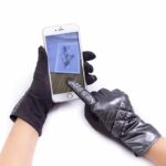 Premium Leather Winter Gloves details - AFRO-WHITE
