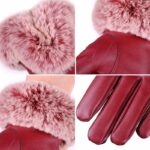Rabbit Fur Gloves details - AFRO-WHITE