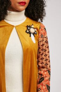 Ribbed Corduroy Casual Jacket Gallery Image - AFRO-WHITE
