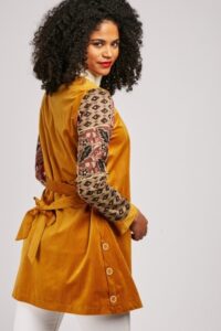 Ribbed Corduroy Casual Jacket Gallery Image - AFRO-WHITE