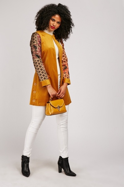 Ribbed Corduroy Casual Jacket - AFRO-WHITE