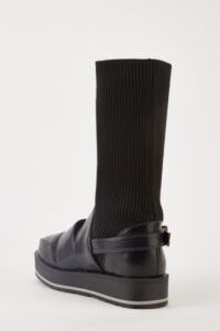 Sock Overlay High Heel Sandals Gallery Image - AFRO-WHITE